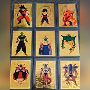 VINTAGE DRAGON BALL Z GOLD FOIL CARDS